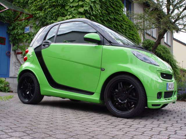 Lime Green Smart Car